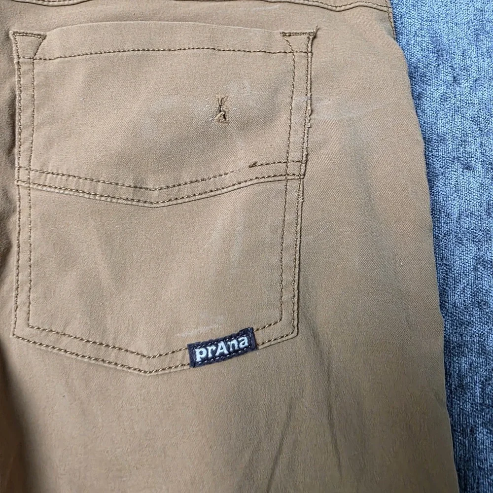 prAna Brion Pants Mens 34x32 Brown Slim Fit Performance Stretch Outdoor Trousers